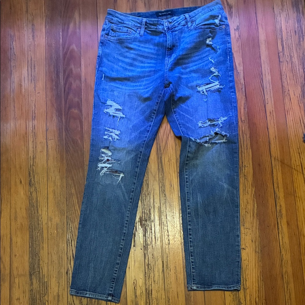 Aeropostale Men's Ripped Skinny Jeans - Blue